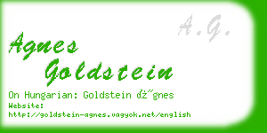 agnes goldstein business card